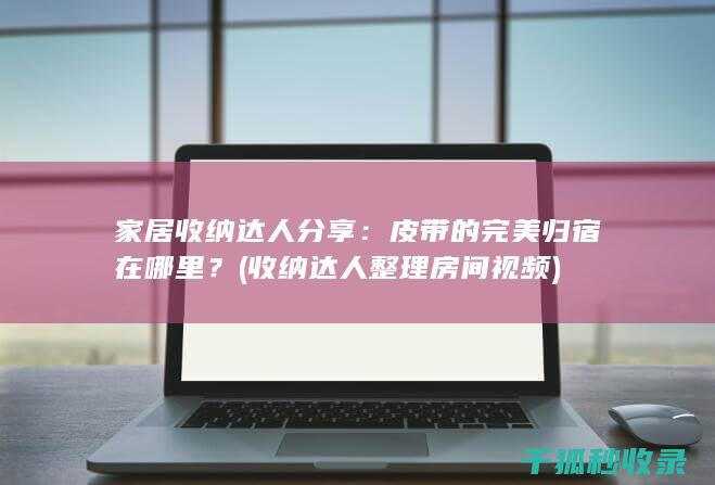 家居收纳达人分享：皮带的完美归宿在哪里？ (收纳达人整理房间视频)